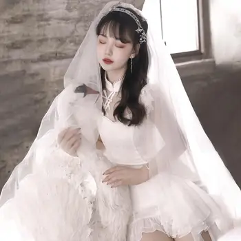 Женские платья в стиле Лолиты, милое белое цельное платье для девочек Kawaii Princess, китайское платье Chi Pao Harajuku, милое платье для косплея, платье для костюмов