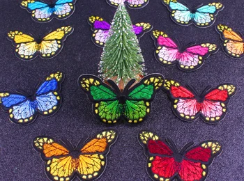 Нашивка с бабочкой на железе, Легкоплавкие аппликации для одежды, качественные Красочные нашивки для украшения значков для девочек, детские нашивки
