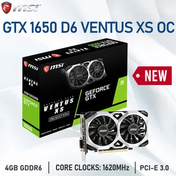 Видеокарта MSI GeForce GTX 1650 D6 VENTUS XS OC OCV2 с радиатором 4 ГБ GDDR6, 128-битные ИГРОВЫЕ видеокарты, совместимые с HDCP, DVI, HDMI
