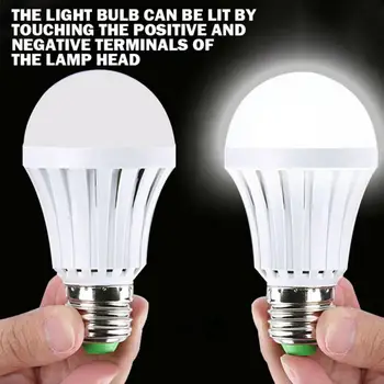 Светодиодное Аварийное Освещение Светодиодная Лампа E27 светодиодная лампа 5 Вт 7 Вт 9 Вт Аккумуляторная Лампа Освещения для Наружного Освещения Bombillas Фонарик