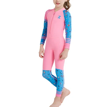 Детский гидрокостюм 1/2, детский гидрокостюм для защиты от солнечных ожогов, одежда для плавания, цельные гидрокостюмы для летнего плавания, серфинга, дайвинга, Синий S