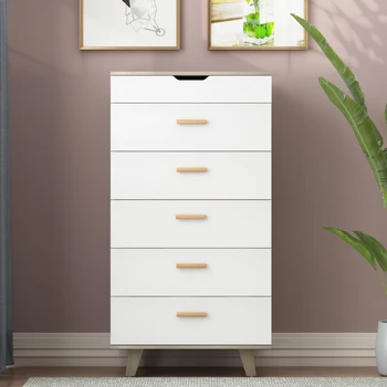Современный шкаф Storge с Зеркалом для макияжа для гостиной, Ручками из массива дерева и подставкой для ног, прочный и долговечный, Розовое дерево