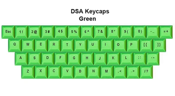 46шт колпачков для ключей 1u DSA из материала PBT с лазерной гравировкой, верхний принт или заготовка для переключателей Cherry MX на механических клавиатурах