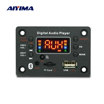 Мини-Усилитель Мощности AIYIMA Декодирующий Модуль Bluetooth 40Wx2 WMA WAV FLAC APE MP3 Аудио Декодер Поддержка Записи Микрофона 12V