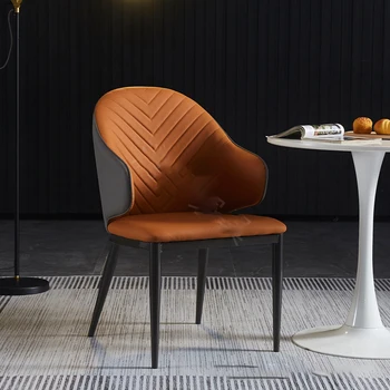 Кухня Скандинавские обеденные стулья Барный салон Металлическое парикмахерское кресло Дизайнерская итальянская модная мебель для дома Silla Comedor T50CY