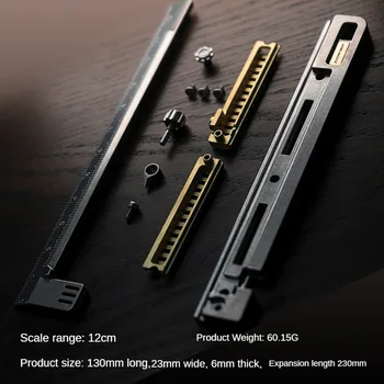 1ШТ Многофункциональный гаечный ключ Titaner EDC производства Beidou, штангенциркуль, Титановый Механический ветер, Прямая линейка 12 см