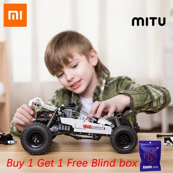 Xiaomi Mitu Строительные блоки Робот Гоночный автомобиль в пустыне Развивающие игрушки своими руками Ackermann Рулевое управление Цилиндр поршневой рычаг Подарок для детей