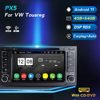 Автомобильное радио 2 din Android 11 с экраном Для Volkswagen VW Touareg T5 Transporter Multivan авто аудио Мультимедийное Головное Устройство dvd CD