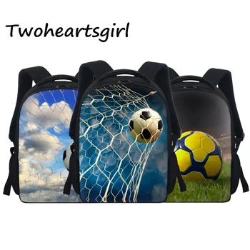 Twoheartsgirl Модные школьные сумки для мальчиков с футбольным принтом, рюкзаки для детского сада, мини-сумки для книг для детей дошкольного возраста Mochila