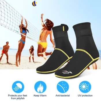 Носки для дайвинга, 3 мм неопреновые пляжные носки для воды, ботинки для гидрокостюма, противоскользящие носки для дайвинга для рафтинга, подводного плавания, парусного спорта, плавания