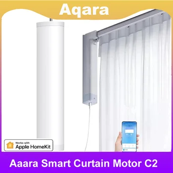 Aqara Curtain Motor C2 Zigbee Smart Electric Track Автоматическая Дорожка С Двигателем постоянного тока с Высоким Крутящим моментом Дистанционное Управление Работа с Apple Homekit