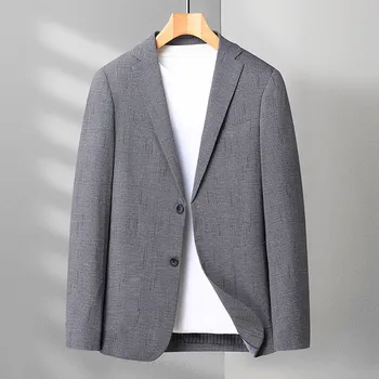 2023 Мужское деловое пальто высокого класса, соответствующее красивому тренду, корейская версия, приталенное свадебное платье, повседневный бутик-пиджак
