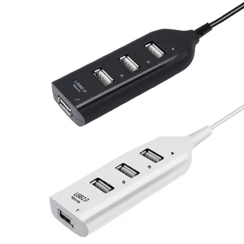 Высокоскоростной USB-Концентратор 4 Порта USB 2,0 с Кабелем Mini USB Splitter Hub Использовать Адаптер Питания С Несколькими Разъемами Для ПК Ноутбук Тетрадь