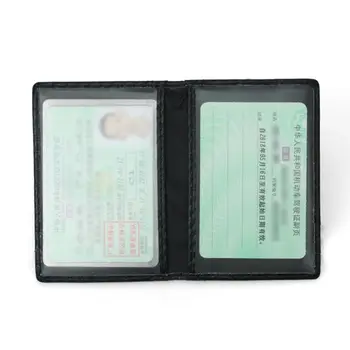 066F Мужская Тонкая Кредитная карта из искусственной кожи, держатель водительских прав, футляр для карт, Карманный кошелек, Органайзер