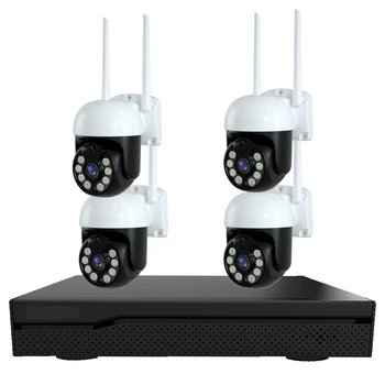 WESECUU 3-Мегапиксельная Wi-Fi PTZ-камера, видеонаблюдение с обнаружением человека, Цветная ИК-камера ночного видения, Облачная камера видеонаблюдения для дома
