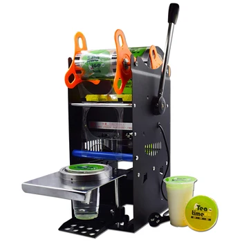 WY802F Ручная машина для запайки пластиковых или бумажных чашек для чая с пузырьками 220 В 110 В
