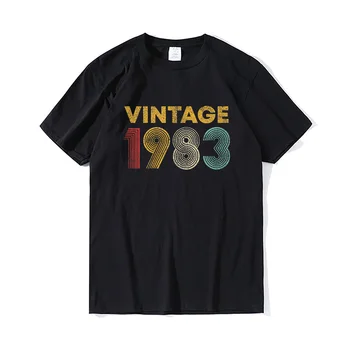 Подарок Унисекс на 40-й день рождения, винтаж 1983, Мужская роскошная футболка 40-летней давности, уличная одежда, Новинка, Женская повседневная одежда в стиле Харадзюку