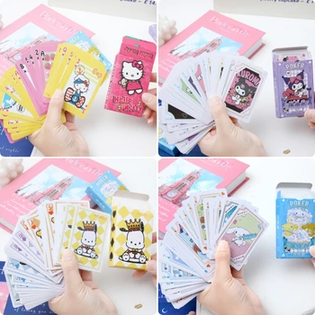 4 Коробки Sanrio Игра в покер, Мультфильм, Аниме, Pochacco, Cinnamoroll, Реквизит для настольной игры Hello Kitty, Милый Реквизит для фотографий