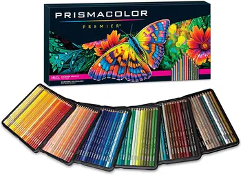 Оригинальные цветные карандаши Prismacolor Premier 24 36 72 132 150 цветов Художественные принадлежности для рисования эскизов Жестяная коробка для раскрашивания взрослых