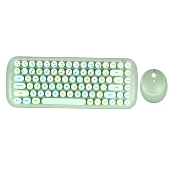 Mofii CANDY Keyboard Mouse Combo 2.4 G Беспроводная Разноцветная 84-Клавишная Мини-Клавиатура Mouse Set с Круглыми Панковскими Колпачками Для Клавиш
