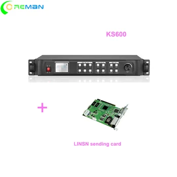 видеопроцессор KS600 + 1 шт. отправляющая карта TS802 P2 P1.56 внутренний полноцветный светодиодный экран с передним доступом светодиодный экран p4p8p10