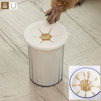 Youpin Jordan Judy Портативная чашка для чистки лап кошек собак для собак Мягкая пластиковая щетка для мытья лап для домашних животных