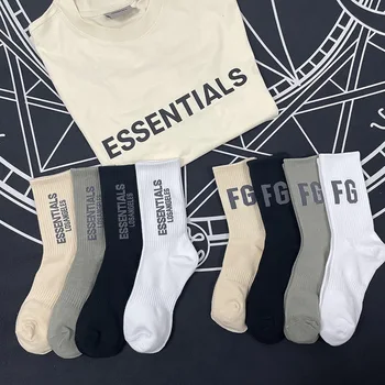 Модные мужские носки в стиле хип-хоп с новым европейским и американским алфавитом, спортивные носки для скейтбординга, повседневные осенние баскетбольные носки