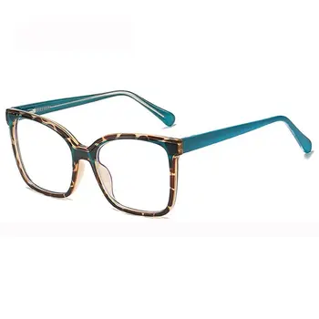 Стильные очки в синей оправе TR, безрецептурные оправы для женщин, квадратные компьютерные очки, антибликовые УФ-очки