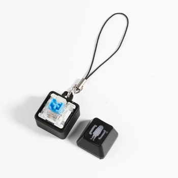 Комплект для тестирования переключателя Cherry MX Kailh с 1 клавишей RGB с подсветкой, брелок с переключателем клавиатуры, игрушечный челнок
