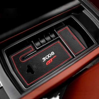 1 шт. Подлокотник Коробка для хранения Центральная консоль Салон автомобиля Автоаксессуары для Peugeot 3008 GT 2017 2018 2019 2020 2021 2022 2023