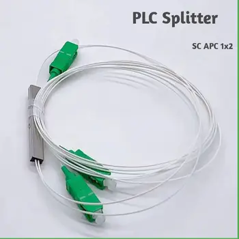Волоконно-оптический ПЛК-разветвитель SC 1: 2 Мини-стальная трубка типа 1x2 0,9 мм Разъем SC/APC