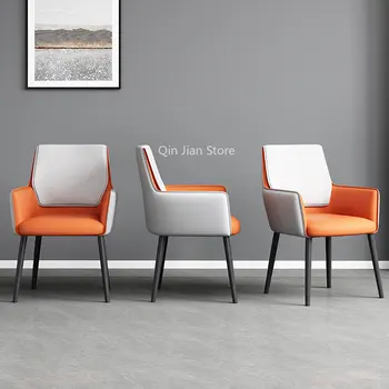 Компьютерный обеденный стул в скандинавском стиле с акцентом на стол, Роскошные Дизайнерские Мобильные стулья ручной работы, мебель для гостиной и столовой Sedie Sala Da Pranzo WYH