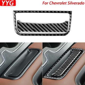 Для Chevrolet Silverado 1500 GMC Sierra 1500 2014-18, Подлокотник из углеродного волокна, ручка, панель, украшение крышки, Наклейка для интерьера автомобиля