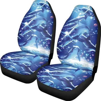 Комплект чехлов для передних сидений автомобиля Dolphin, 2 упаковки, протектор для автокресла, Ковшеобразный протектор для сиденья, Универсальная посадка
