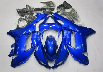 Новый комплект обтекателя мотоцикла из АБС-пластика, пригодный для Kawasaki Ninja ZX6R 636 ZX-6R 2007 2008, комплект кузова на заказ синего цвета