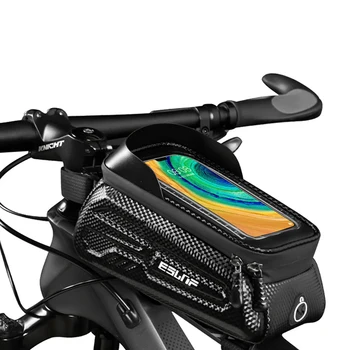 Рама для горного велосипеда, передняя сумка-труба, жесткий чехол с сенсорным экраном, верхняя сумка-труба, светоотражающий узор со светозащитным снаряжением для верховой езды