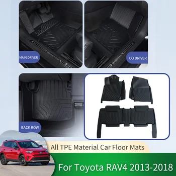 для Toyota RAV4 XA40 2013 ~ 2018 Автомобильные Водонепроницаемые Нескользящие Коврики TPE Full Surround Защитный Вкладыш Для Ног Аксессуары Для Ковров