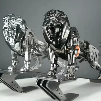 Высококачественная статуя льва в стиле механического искусства, украшение для дома, скульптура льва для продажи