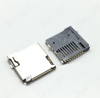 50шт Слот для карт памяти TF Медный корпус Разъемы Hodler Micro SD Self Push Type TF Memory Card