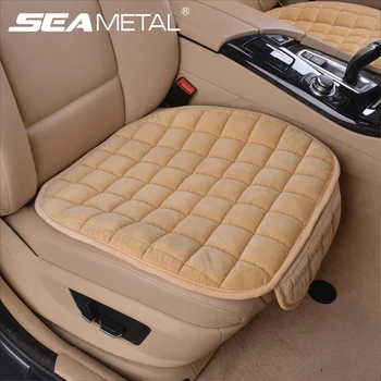 Чехол для переднего сиденья автомобиля SEAMETAL, зимняя теплая противоскользящая подушка сиденья, универсальная дышащая подкладка для переднего кресла, 1ШТ.