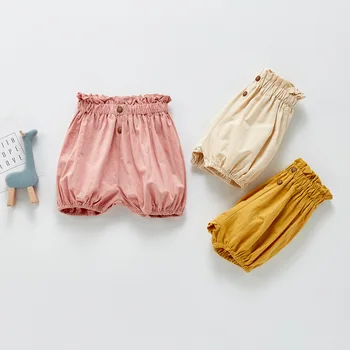 Летнее Новое поступление, детские шорты-фонарики для девочек, модные повседневные штаны с большими ягодицами, детские комплекты одежды
