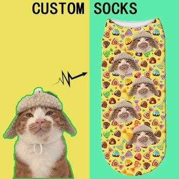 Короткие носки с 3D милыми конфетами и принтом в виде лица друзей для мужчин, женские модные забавные носки, носки с дизайном 
