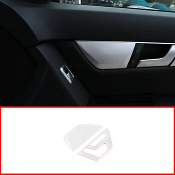 2шт ABS Хромированная отделка рамки кнопки автокресла для Mercedes benz C Class W204 2007-2013 Аксессуары для левого руля