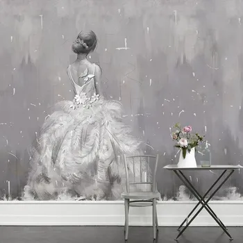 Винтажные обои 3D Свадебная фата Магазин одежды Фотообои Современное абстрактное искусство Фон Обои для стен 3D Фреска