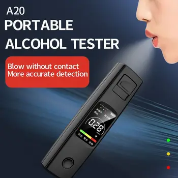 Портативный тестер алкоголя, Высокочувствительный алкотестер, HD-дисплей, Бесконтактная зарядка Type-C, аккумулятор емкостью 200 мАч