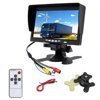 12 В-24 В 7-дюймовый цветной HD-монитор TFT LCD для видеонаблюдения за автомобилем и грузовиком с камерой заднего вида