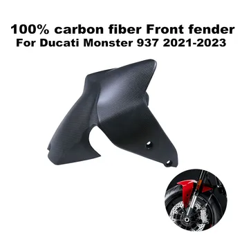 Подходит для мотоцикла Ducati Monster 937 2021 2022 2023, обтекатель переднего крыла из 100% углеродного волокна 3K.