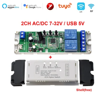 1/2/4-канальный релейный модуль zigbee 3,0 шлюзовой мост tuya smart life module switch WiFi пульт дистанционного управления RF 433,92 МГц 24 В