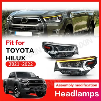 Автозапчасти премиум-класса для Toyota Hilux 2021 2022 Светодиодные фары с Бифокальными линзами в сборе Высококачественный Автомобильный блок Горячая Распродажа