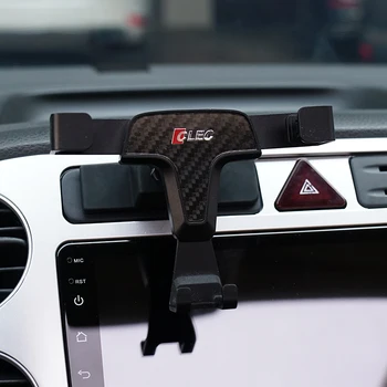 Автомобильный держатель телефона из углеродного волокна, GPS-держатель, кронштейн для крепления мобильного телефона, подставка для телефона для VW Tiguan Polo V 6C Passat Golf Sportsvan